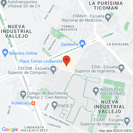 Orto-Gama Torres Lindavista map