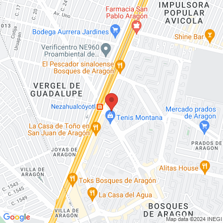 Hospital de Especialidades Bosque de Aragón map