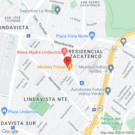 Mas Beauty Lindavista map