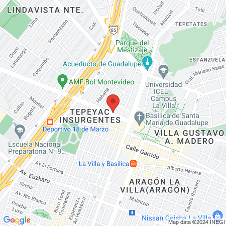 Centro Odontológico Lindavista map