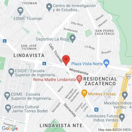 Unidad Médica Lindavista map