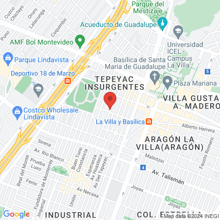 Consultorio dental Tepeyac map