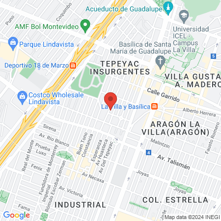 Clínica de rodillas Tepeyac map