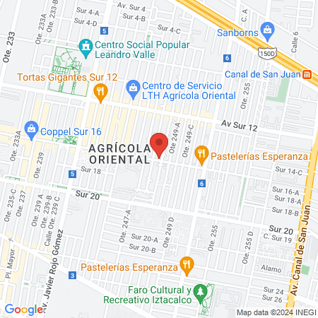 Olimpo Barber, Agrícola Oriental. map