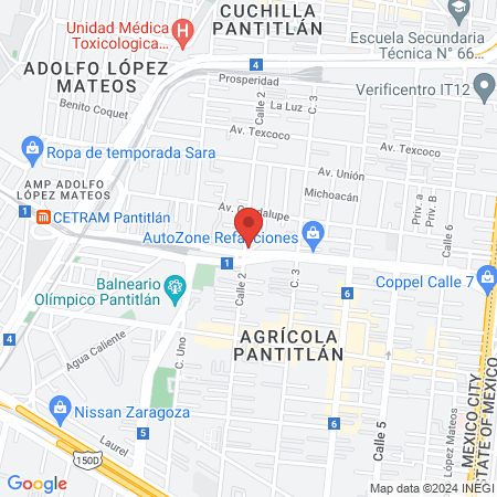 Alphabiotista Agrícola Pantitlán map