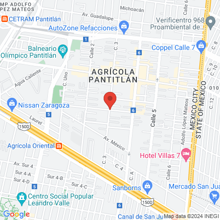 Internistas Certificados map