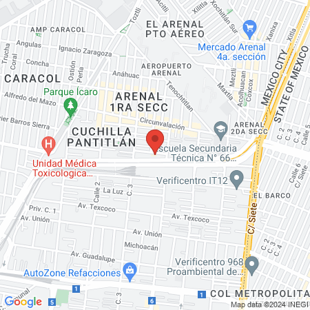Centro de Salud T -II Cuchilla de Pantitlan map