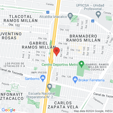 Dra Diana selenne Hernández Castilla map