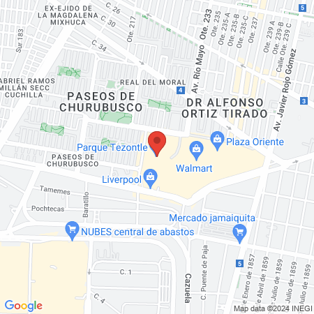 dentalia Parque Tezontle map