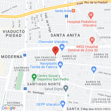 Cosmetología Zarina map