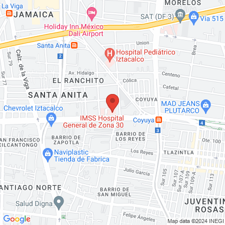 IMSS Hospital General de Zona 30 map