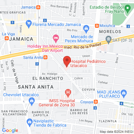 Hospital Pediátrico Iztacalco map