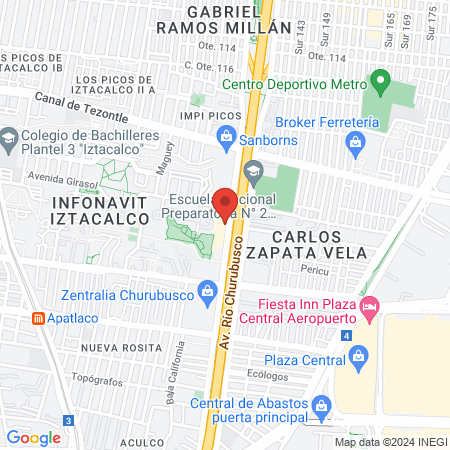 Óptica Churubusco map