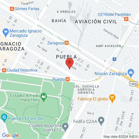 Servicio Integral de podología "Metro Puebla" map