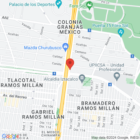 Centro Veterinmario Churubusco map