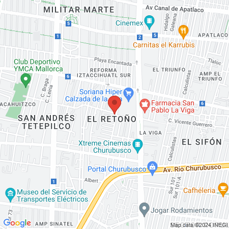 Gimnasio de box Rubén Lira map