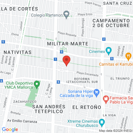 ENFERMERAS UNIDAS MEXICO map