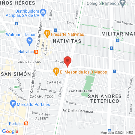 Estética y barberia map