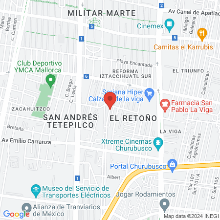 Clínica Cuida el Tesoro de tu Boca eje6 map