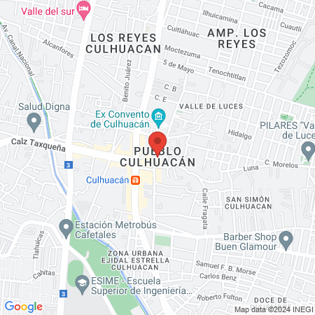 SERVICIO MÉDICO VETERINARIO CULHUACAN map