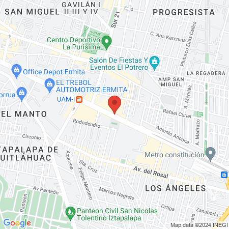 Atención Médica Especializada Ginecología y Obstétricia map