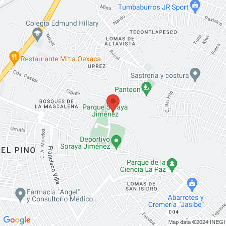 Liga de Básquetbol Soraya Jiménez map