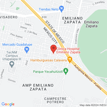 Clinica Hospital Emiliano Zapata map