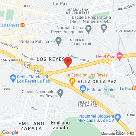 Proteccion Civil y Bomberos de la Zona Oriente A.C. map