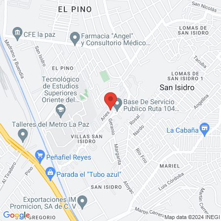 consultorio dental y de rehabilitación física map