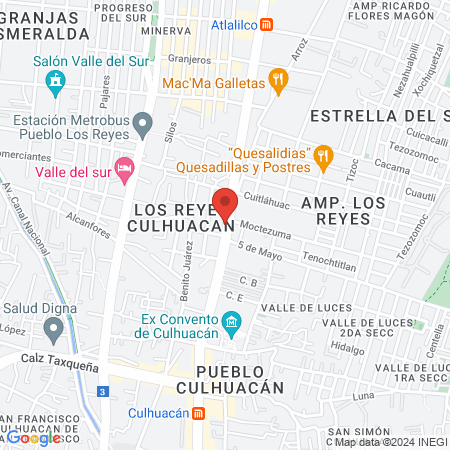 Consultorio pediátrico Dra. Martha Olivares Vázquez map