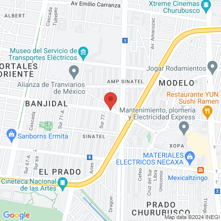 Dra. Mónica Gallegos Bouchan map