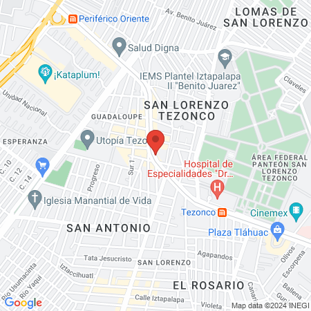 centro de belleza MM map