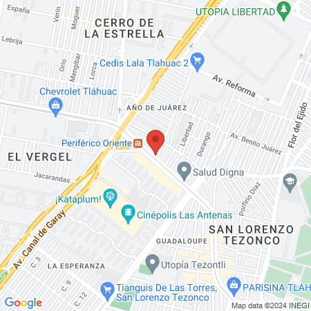 Podólogos Tláhuac map