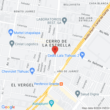 Clínica de especialidades para la mujer map