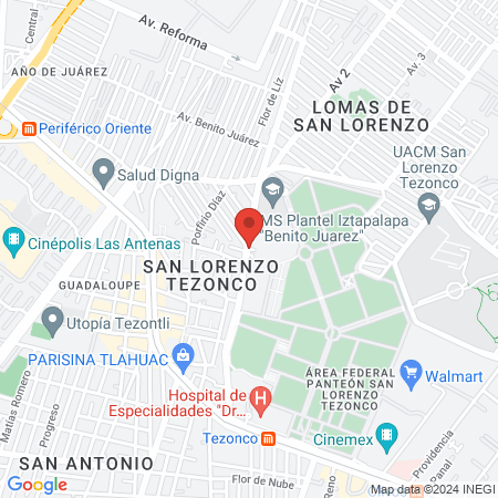 Unidad de especialidad médica CAPA map