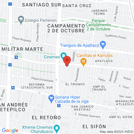 Dr. Alberto Carlos García Cruz, Ortopedista map