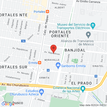 Dra. Nadia Nataline García Gómez map