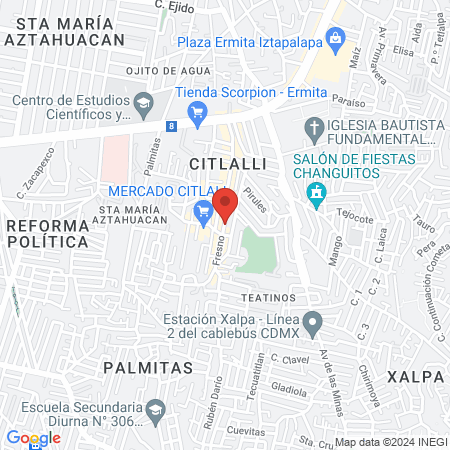 Consultorio médico veterinario como perros y gatos map