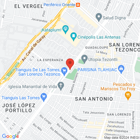 Santiago's Barber shop map