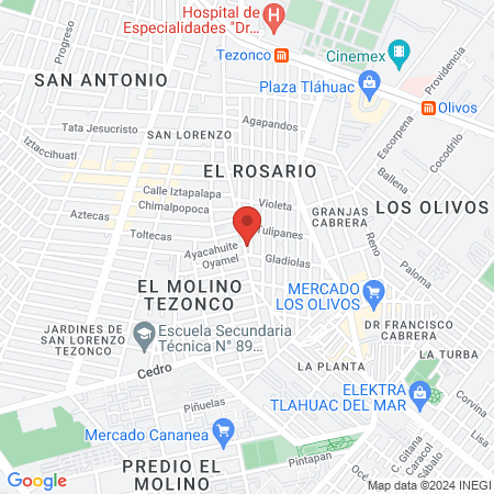 Barbería Azteca map