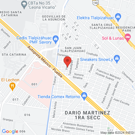 Podologia integral tlalpizahuac map