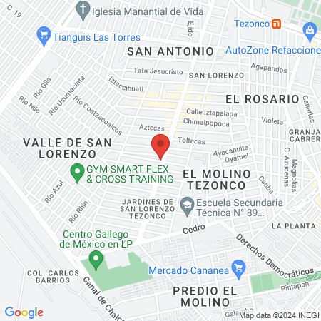 Centro de atencion integral a la salud map