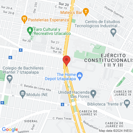 María Evelia Martinez López Cirujano General map