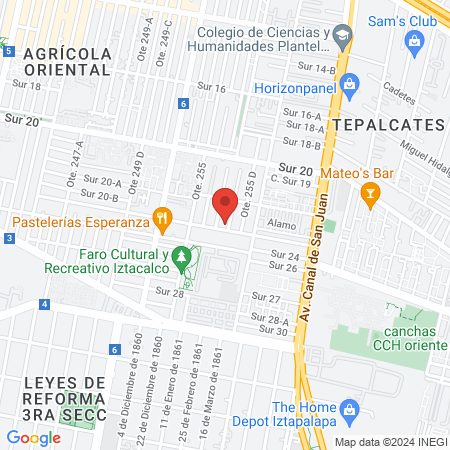 Dentista en Iztacalco (Promesa) map
