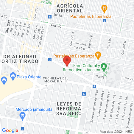 BEAUTY CENTER AND SPA Z&C IZTACALCO map