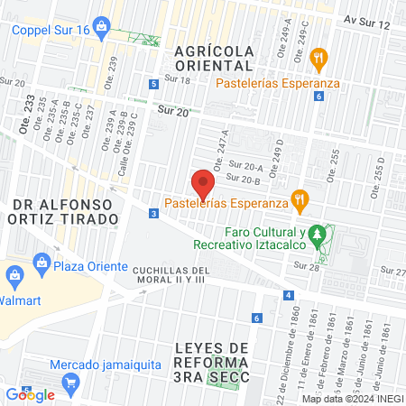 Dr. Rodrigo Robles Zavaleta, Cirujano general map