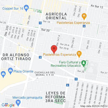 Ortopedista en Iztacalco DR LUIS DANIEL RAMOS map