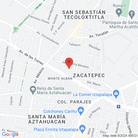 BelCorpo Sta Mária Aztahuacan map