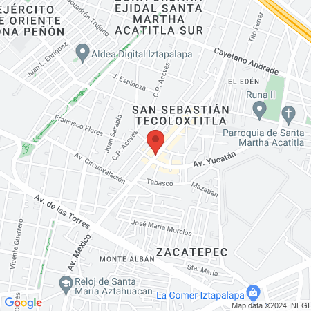 Muay thai Sánchez Oriente map