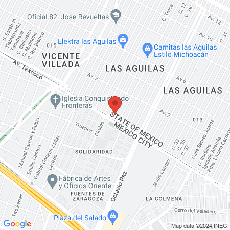 Unidad Medica Oriente map